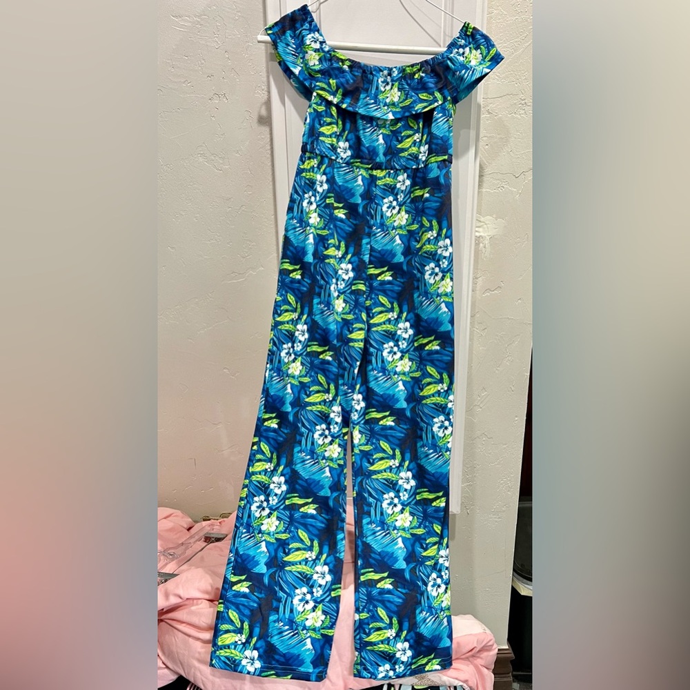 Jumpsuit knit cotton pull on girls